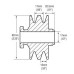 Pulley, 2-V 82MM