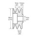 Pulley, 2-V 69MM