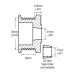 Pulley, 8-V 62MM