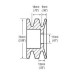 Pulley, 2-V 73MM
